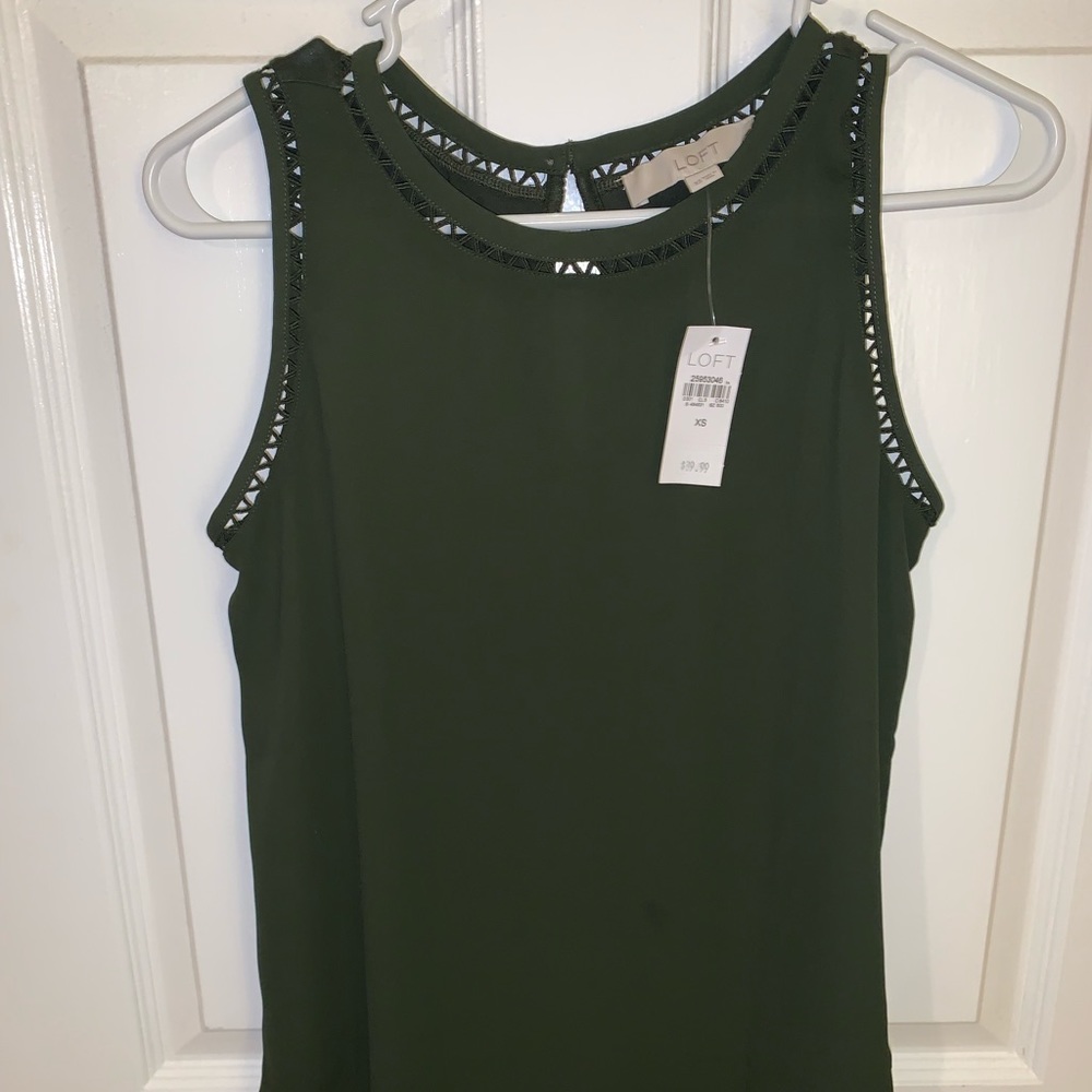 NWT LOFT Olive Green Tank Top